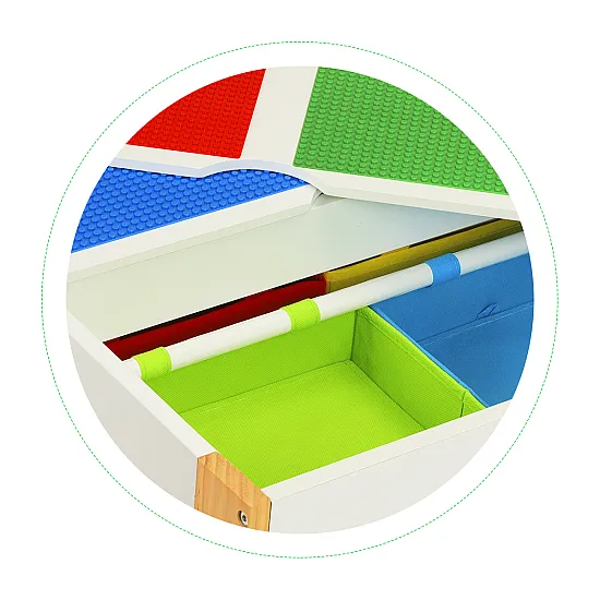 Koka bērnu mēbeļu komplekts: galds + 2 krēsli Bērnu mēbeles ECOTOYS