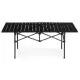 Saliekams melns kempinga galds 120x55 cm MultiGarden