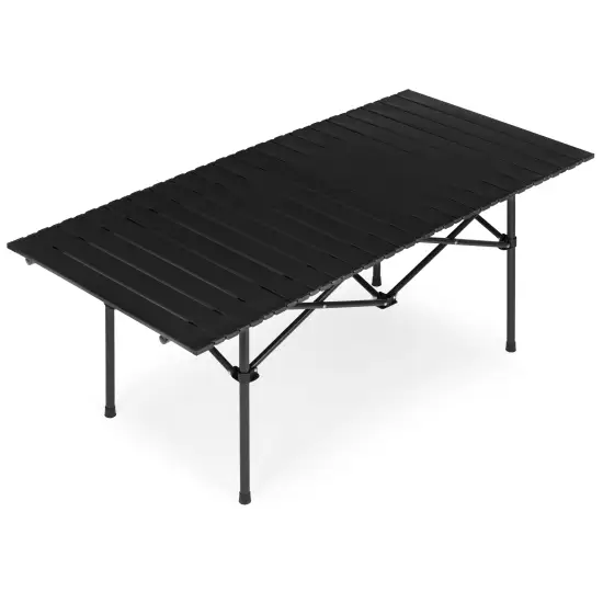 Saliekams melns kempinga galds 120x55 cm MultiGarden