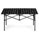 Saliekams melns kempinga galds 95x55 cm ar grozu MultiGarden