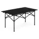 Saliekams melns kempinga galds 95x55 cm ar grozu MultiGarden