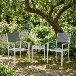 2 pelēku dārza krēslu komplekts MultiGarden