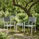 2 pelēku dārza krēslu komplekts MultiGarden