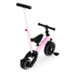 Rozā trīsriteņu līdzsvara velosipēds ar stumšanas rokturi 2in1 Velosipēdi ECOTOYS