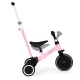 Rozā trīsriteņu līdzsvara velosipēds ar stumšanas rokturi 2in1 Velosipēdi ECOTOYS