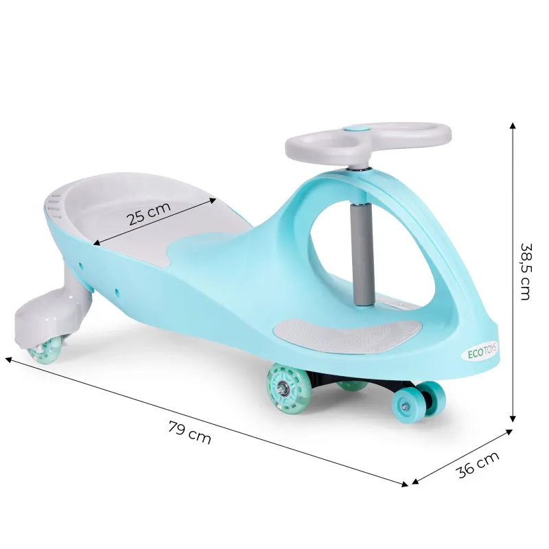 Wiggle zils auto ar LED riteņiem