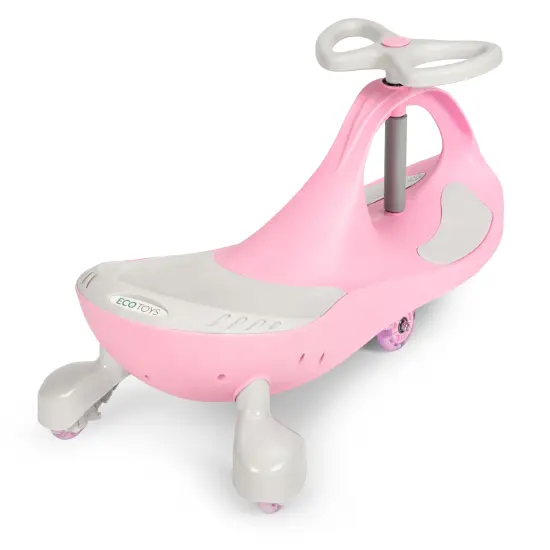 Wiggle rozā auto ar LED riteņiem