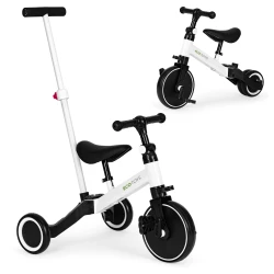 Balts 3 riteņu līdzsvara velosipēds 2-in-1