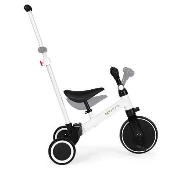 Balts 3 riteņu līdzsvara velosipēds 2-in-1