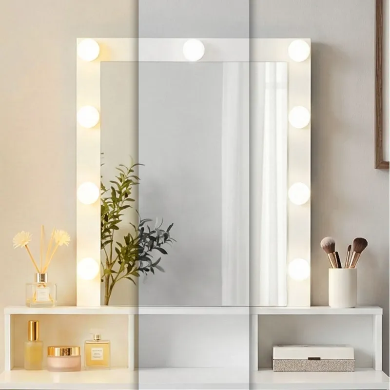 Tualetes galdiņš ar spoguli un LED apgaismojumu ModernHome