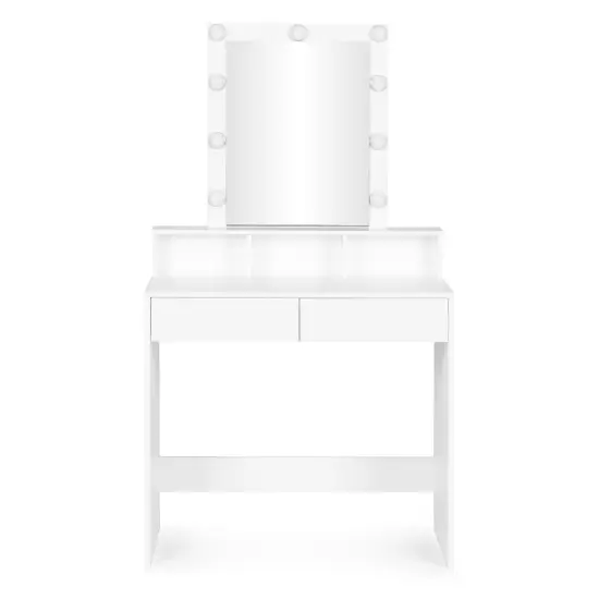 Tualetes galdiņš ar spoguli un LED apgaismojumu ModernHome