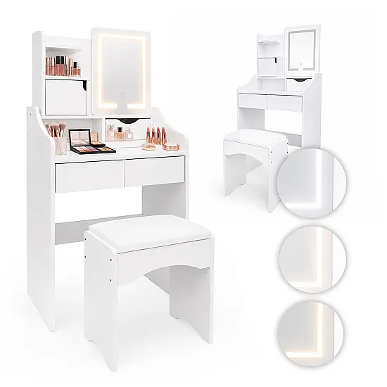 Kosmētikas galdiņš ar spoguli un LED apgaismojumu „ModernHome“