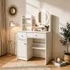 Kosmētikas galdiņš ar apaļu spoguli un LED apgaismojumu „ModernHome“