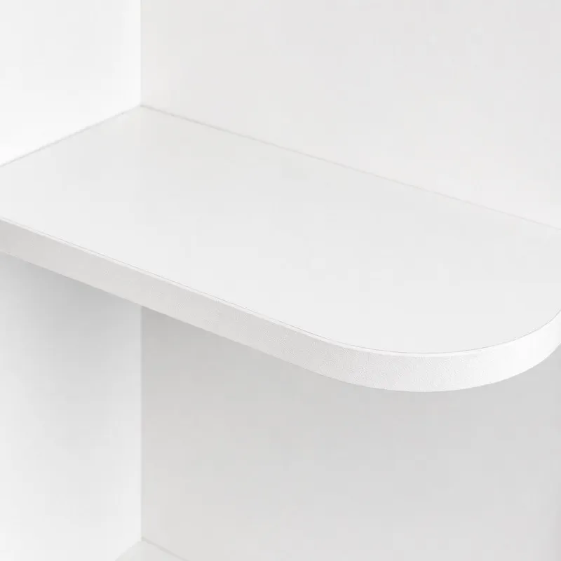 Kosmētikas galdiņš ar spoguli un 3 krāsu LED apgaismojumu, plauktiem, atvilktni un tabureti „ModernHome“
