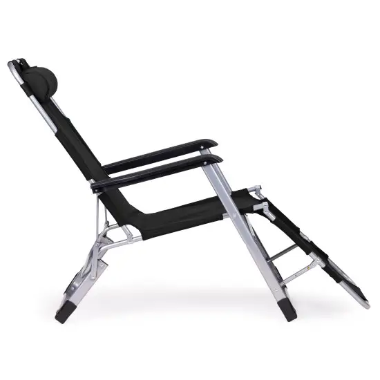 Melns saliekamais dārza/pludmales gultas 2-in-1 MultiGarden