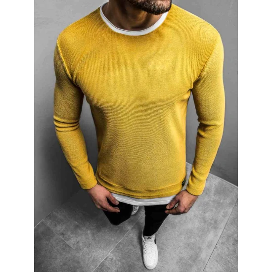 Akcija: Dzeltena vīriešu maika Peron Vienkrāsains T-krekls