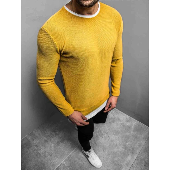 Akcija: Dzeltena vīriešu maika Peron Vienkrāsains T-krekls