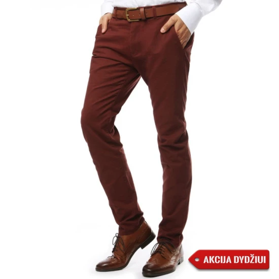 Akcija: sarkanas klasiskās vīriešu bikses Lonel ux2140