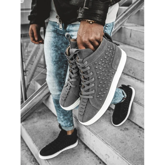 Akcija: pelēki vīriešu sporta stila zābaki Derol G/270Z