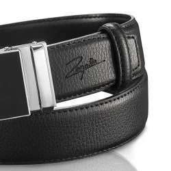 Vīriešu ādas josta ar automātisko sprādzi Darryl (melna)