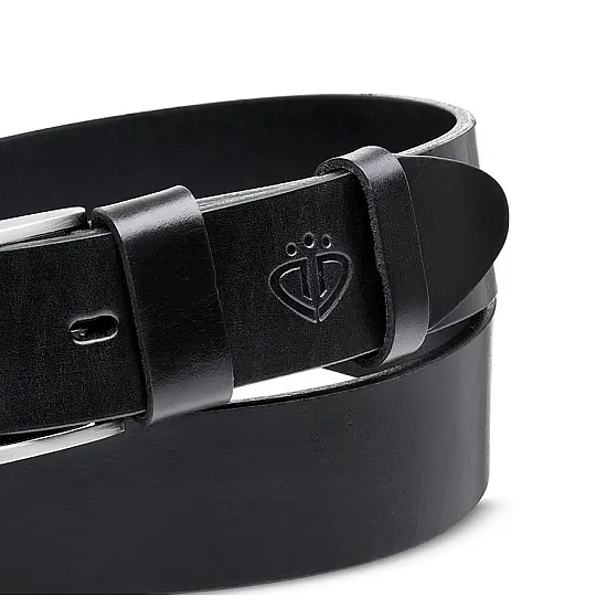 Vīriešu ādas josta Munel (melna) K2A-CZ-00-40 Premium