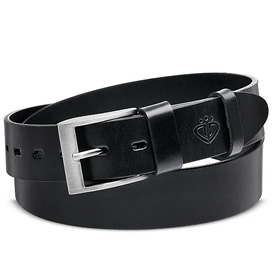 Vīriešu ādas josta Munel (melna) K2A-CZ-00-40 Premium