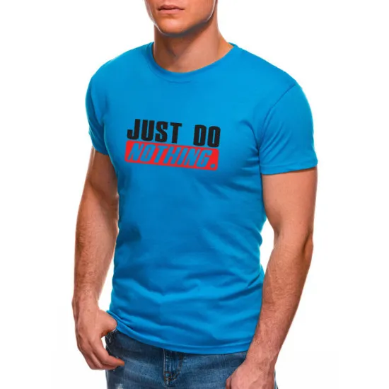 Light blue mens t-shirt Just do nothing JS/712005