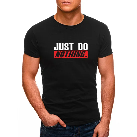 Black mens shirt Just do nothing JS/712005
