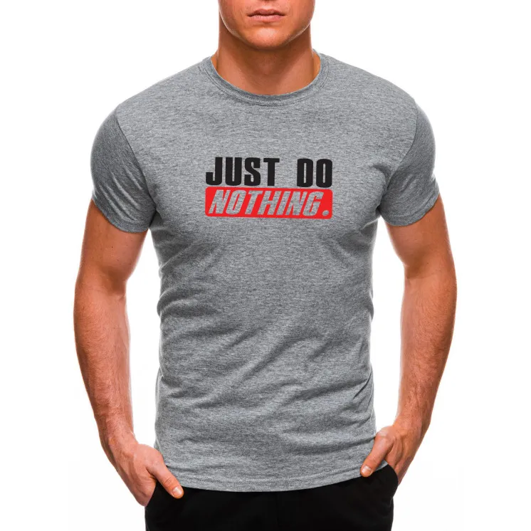 Pelēks vīriešu krekls Just do nothing JS/712005