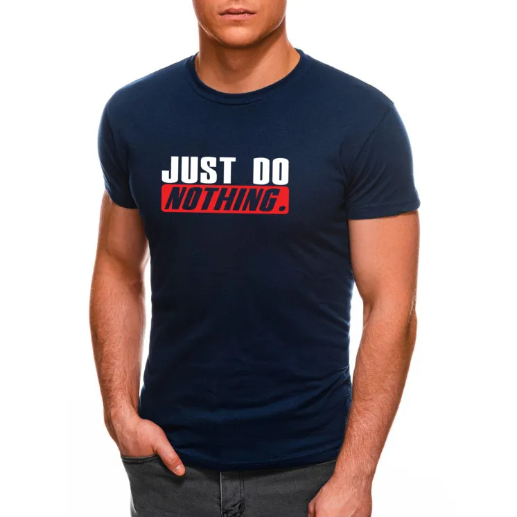 Tumši zils vīriešu krekls Just do nothing JS/712005
