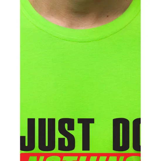 Green neon mens t-shirt Just do nothing JS/712005