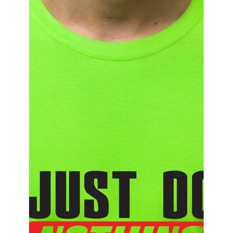 Zaļš neona vīriešu krekls Just do nothing JS/712005
