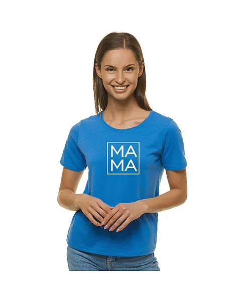 Sieviešu zils T-krekls MAMA
