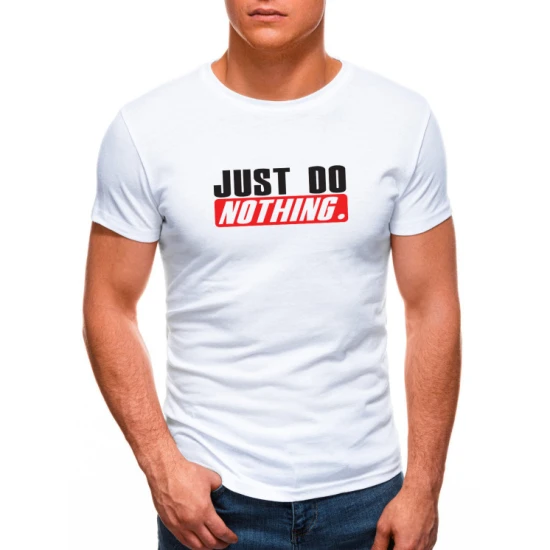 Balts vīriešu krekls Just do nothing JS/712005