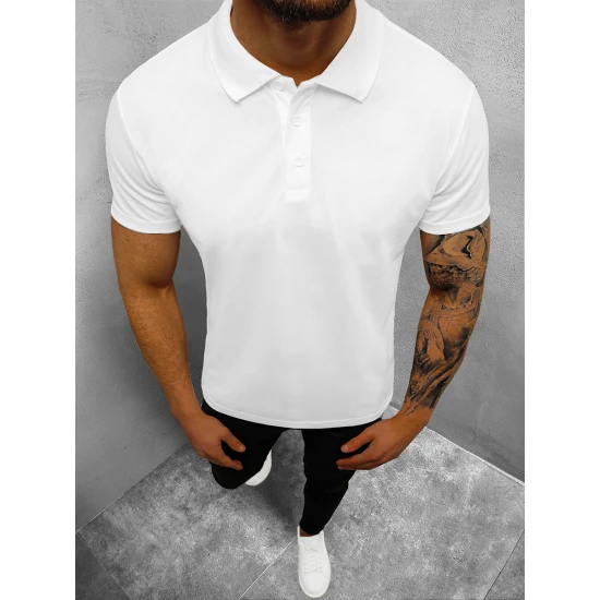 Vīriešu balts polo krekls Casual JS/8T80/1