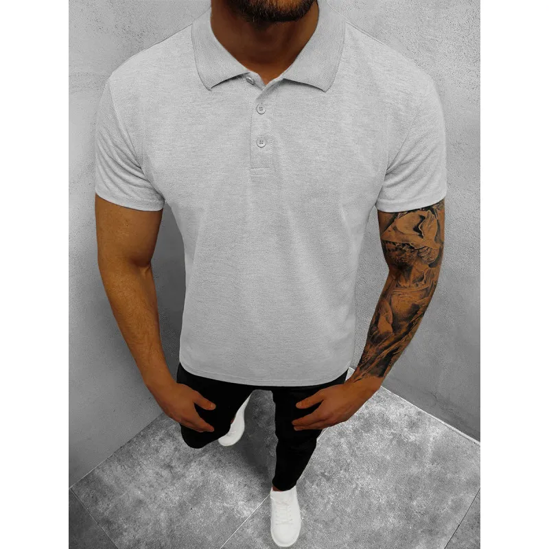 Vīriešu gaiši pelēks polo krekls Casual JS/8T80/2