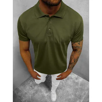 Vīriešu haki krāsas polo krekls Casual