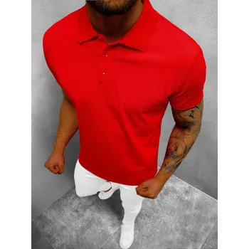 Vīriešu sarkans polo krekls Casual