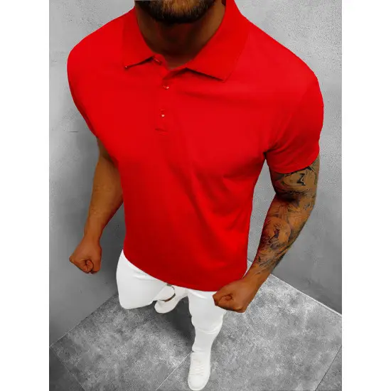 Vīriešu sarkans polo krekls Casual JS/8T80/18