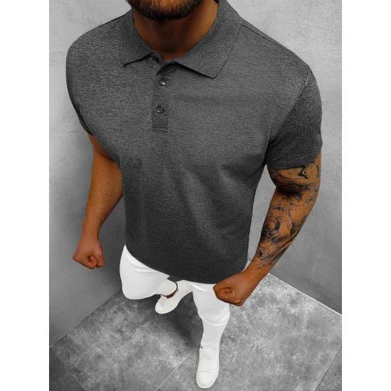 Vīriešu tumši pelēks polo krekls Casual JS/8T80/5