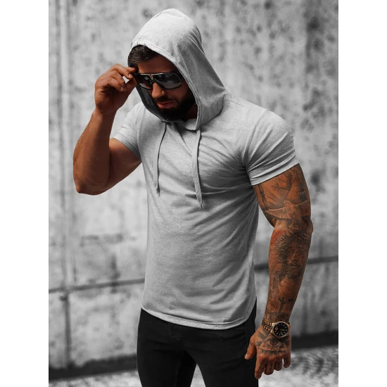 Pelēks vīriešu T-krekls Remer Vienkrāsains T-krekls