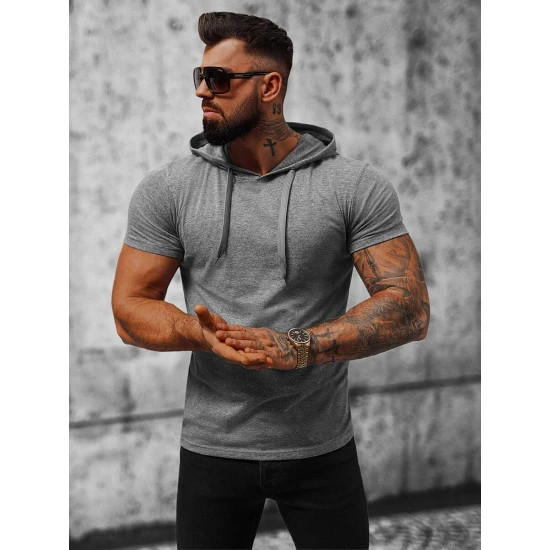 Tumši pelēks vīriešu T-krekls Remer JS/8T89/5Z