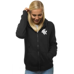 Sieviešu džemperis ar kapuci melns Vytis