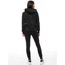 Sieviešu džemperis ar kapuci melns Vytis