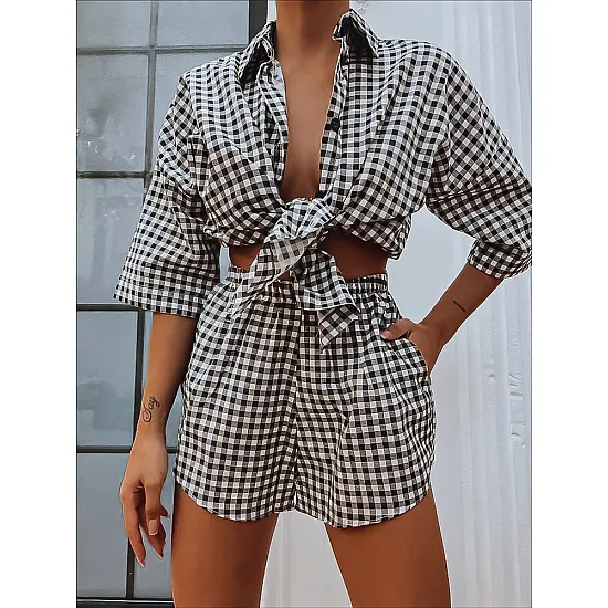 Women's set black - white Osam