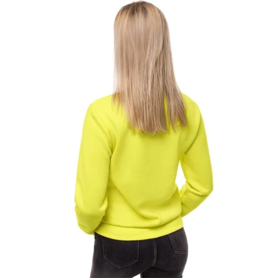 Dzeltens sieviešu džemperis ar kapuci No drama Lama JS/W01 Premium