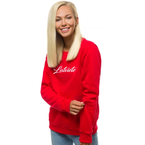 Sarkans sieviešu džemperis Latviete JS/W01