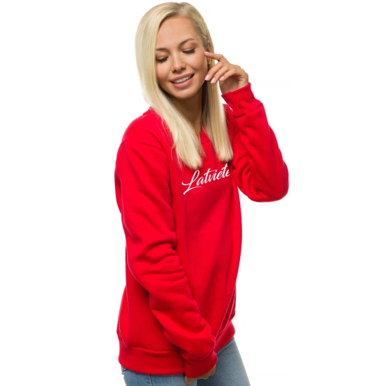 Sarkans sieviešu džemperis Latviete JS/W01