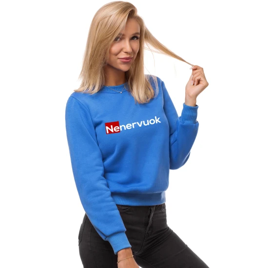 Moteriškas mėlynos spalvos džemperis 