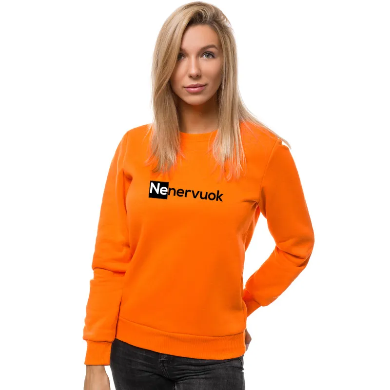 Moteriškas oranžinės spalvos džemperis Nenervuok JS/W01